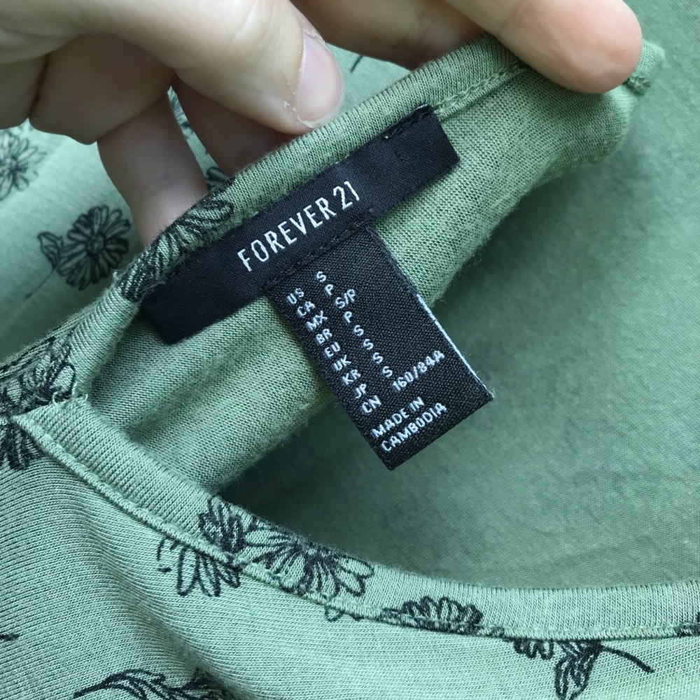 Sage green floral dress